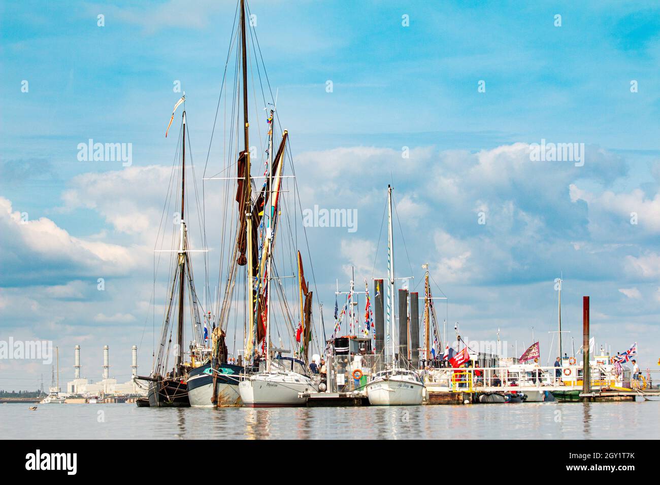 the regatta held at queenborough all tide landing in kent Stock Photo