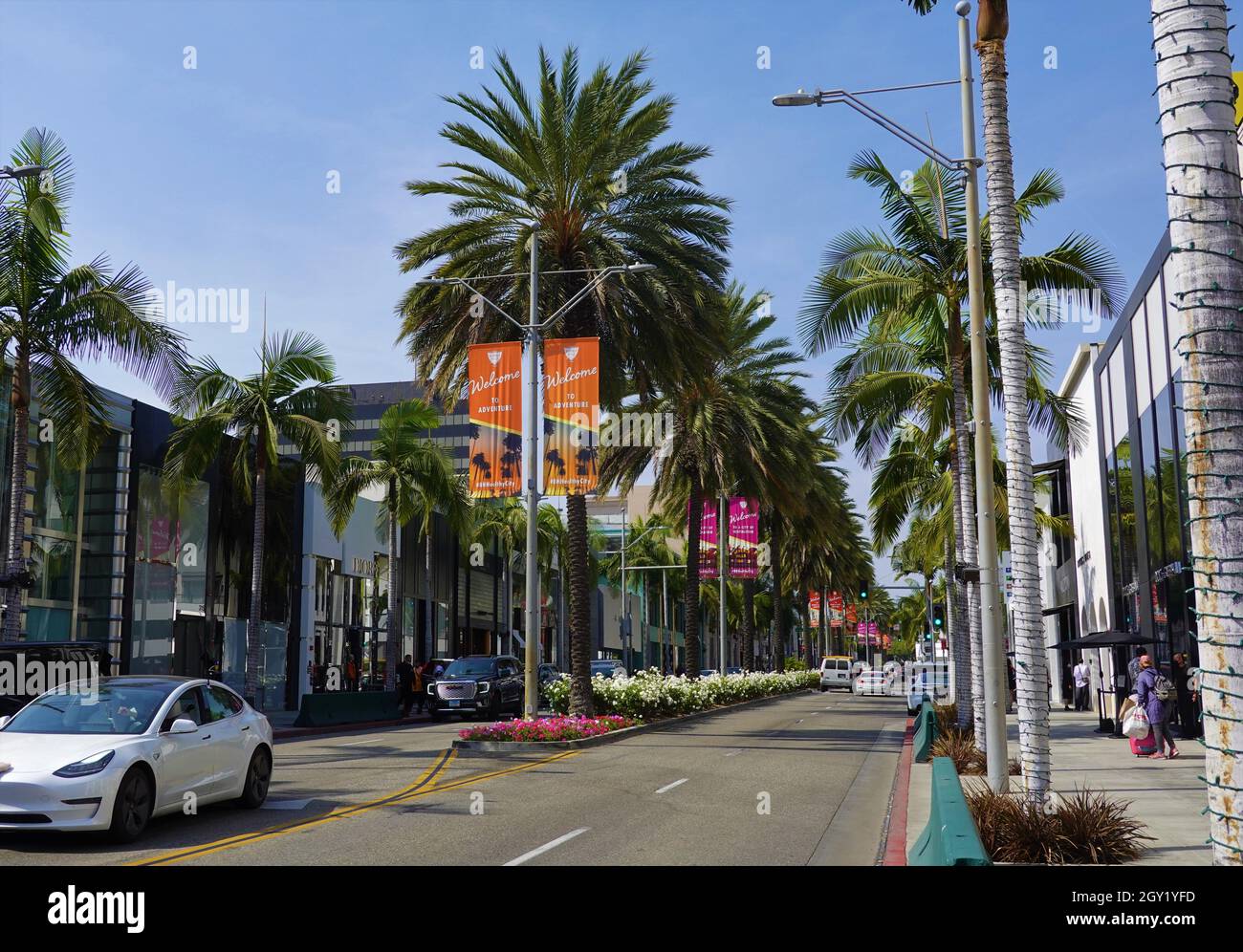 Rodeo Drive, Beverly Hills, California, USA Stock Photo