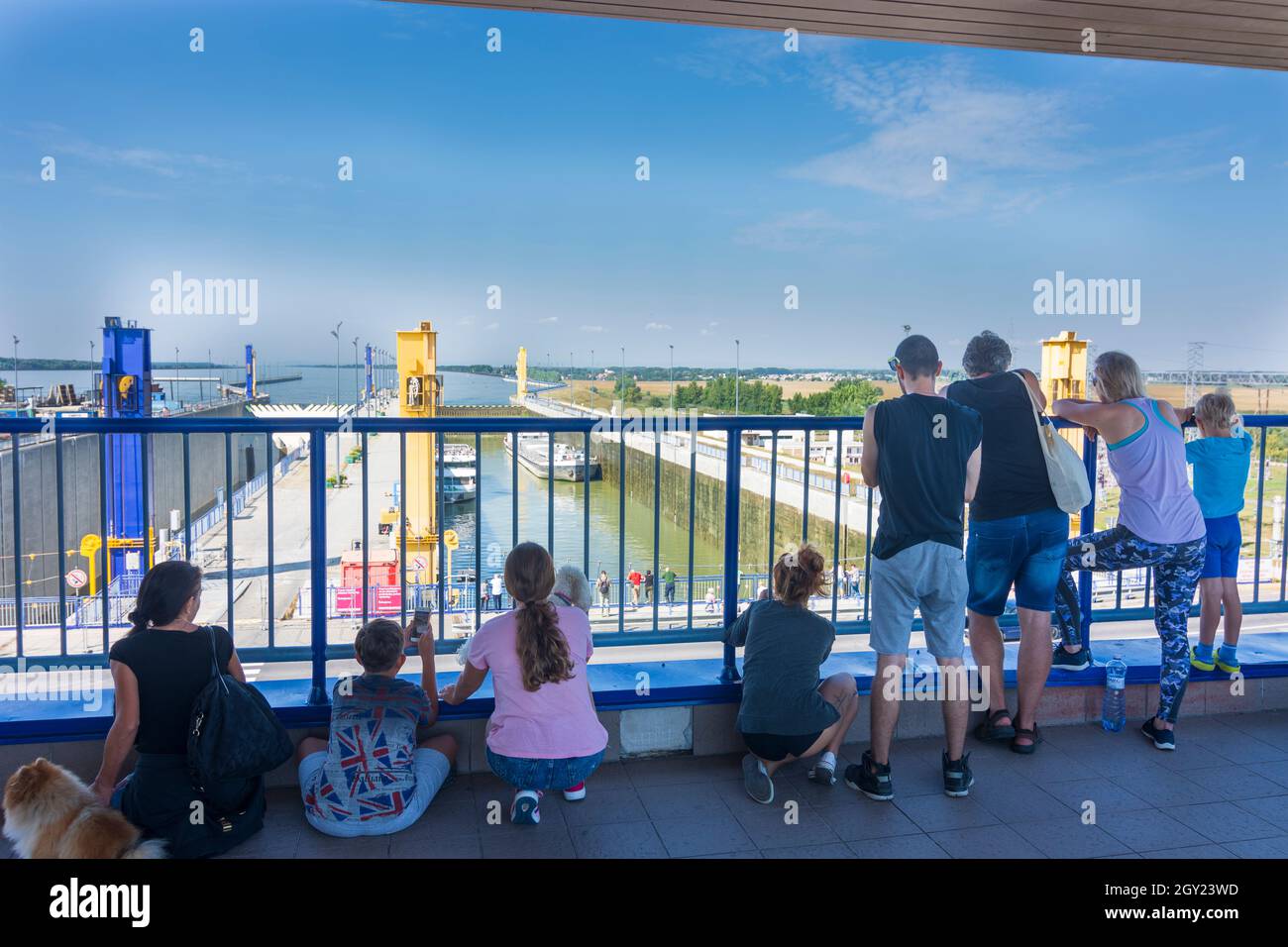 Gabcikovo: lock in Gabcikovo water power station at river Danube in