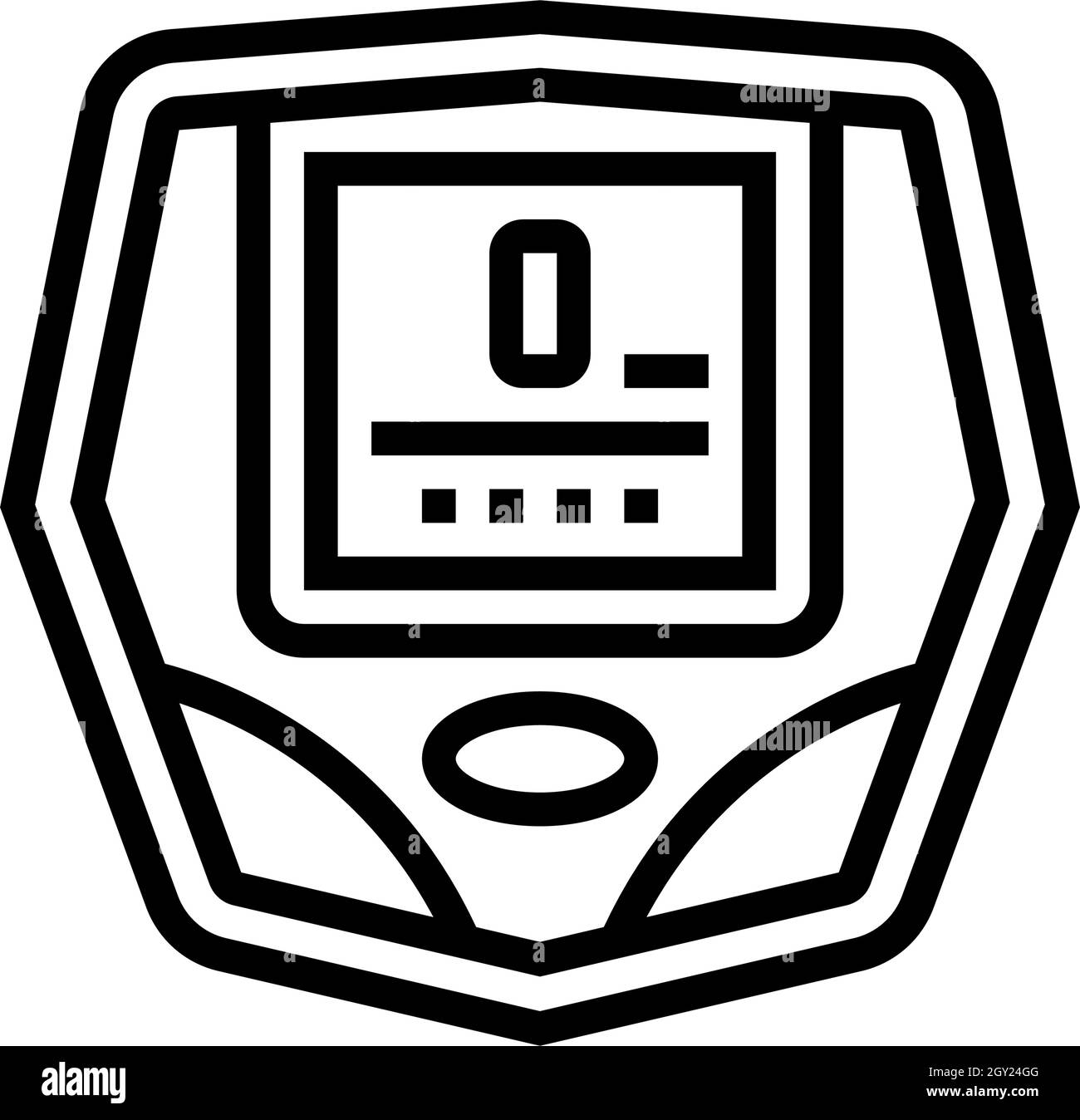cyclometer bike device line icon vector illustration Stock Vector Image ...