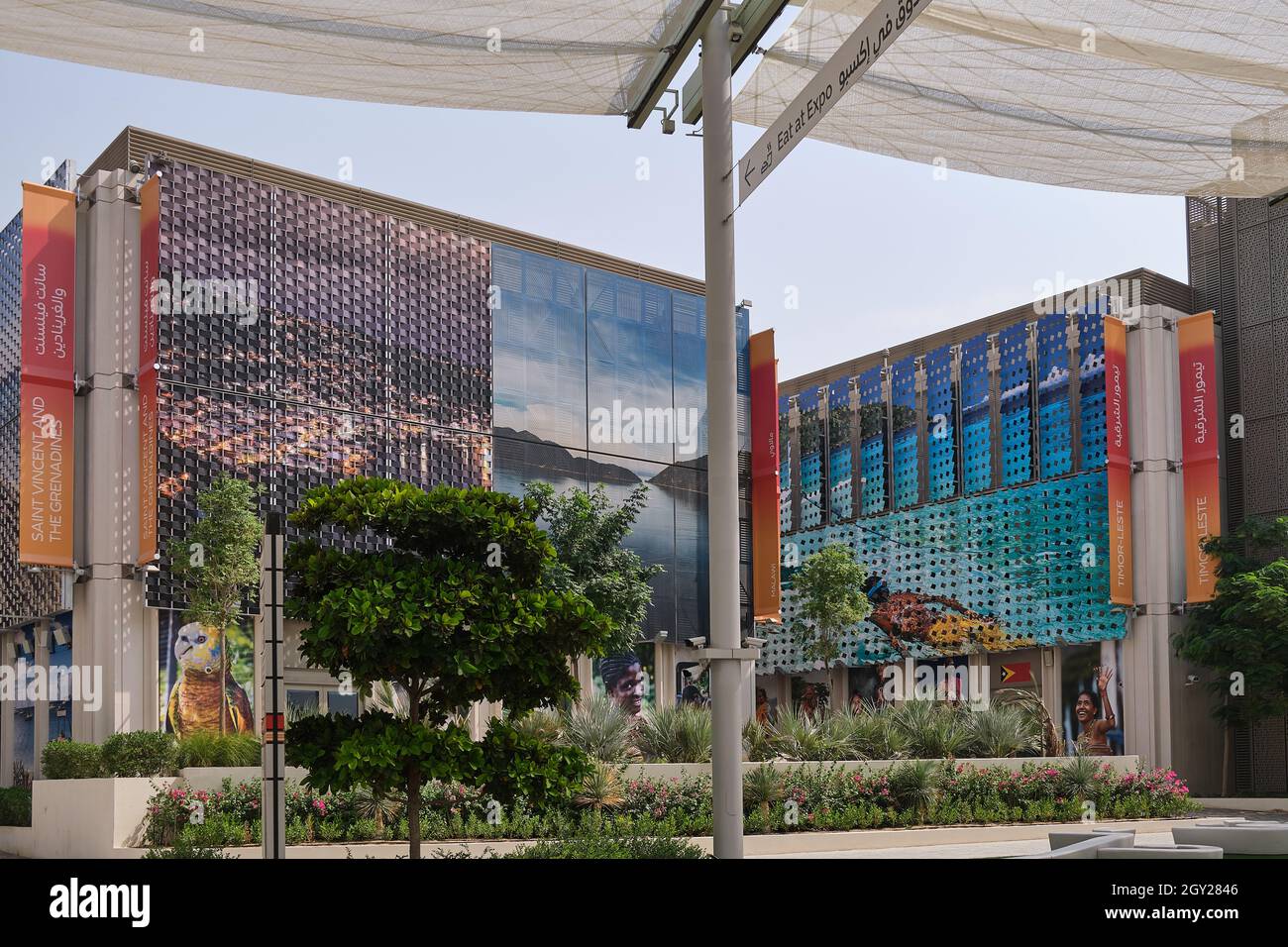 The Saint Vincent and the Grenadines Pavilion and Timor-Leste Pavilion