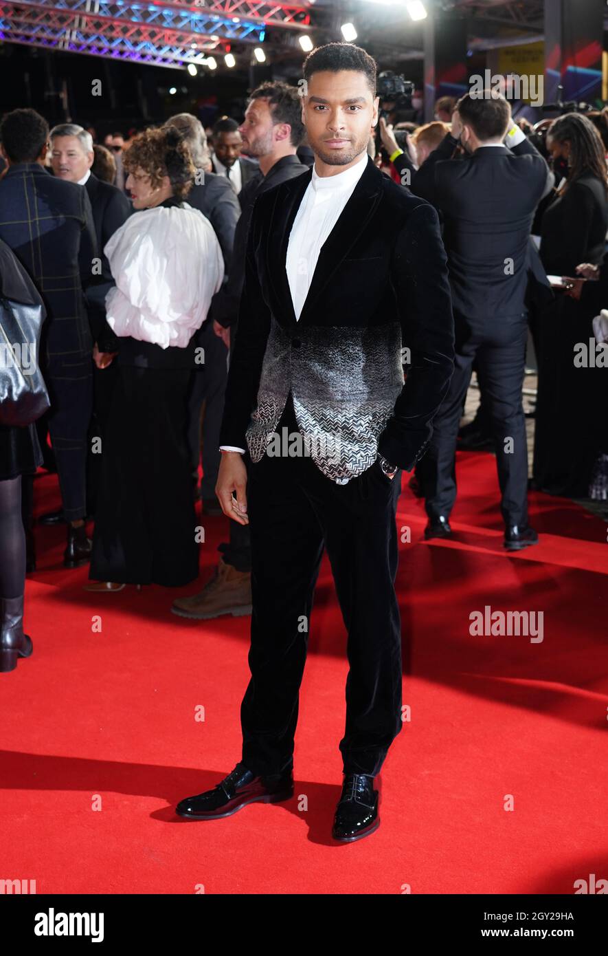 Rege-Jean Page arrives for The Harder They Fall world premiere at the Royal Festival Hall in London during the BFI London Film Festival. Picture date: Wednesday October 6, 2021. Stock Photo