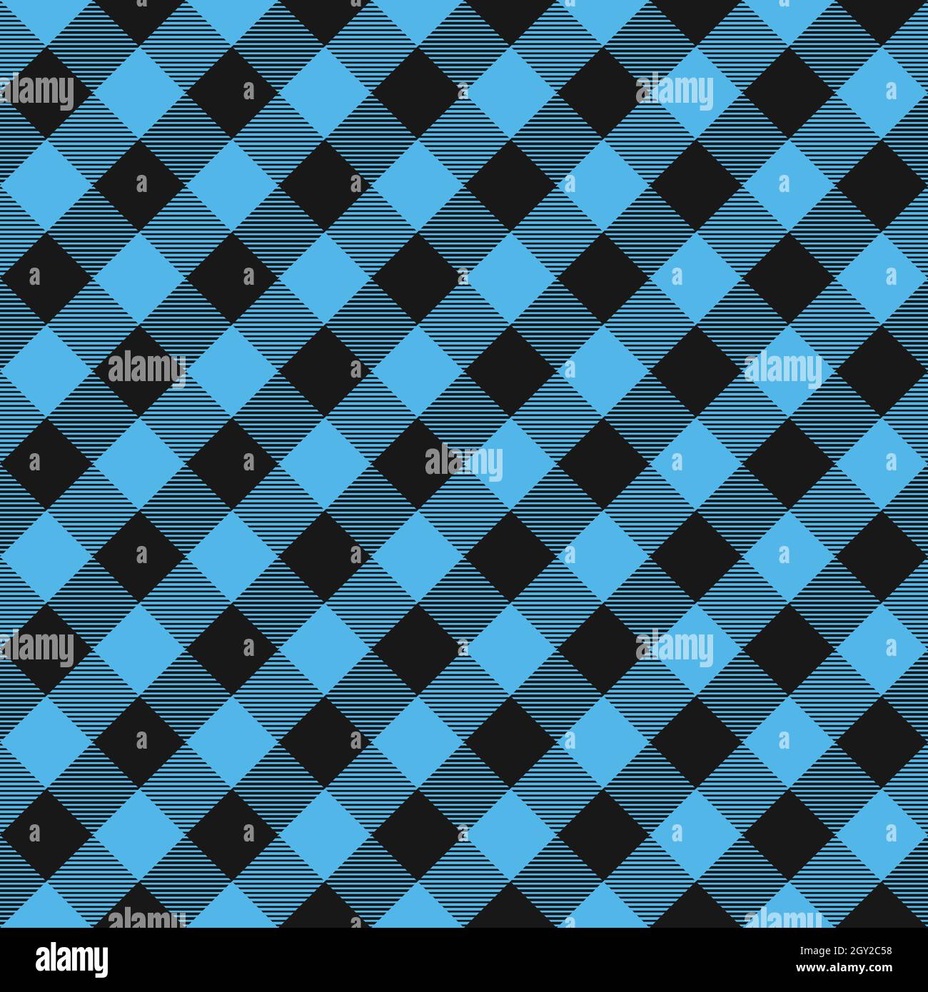 Scotland Pattern Blue Blue and black Scotland textile seamless pattern. Fabric texture check ...