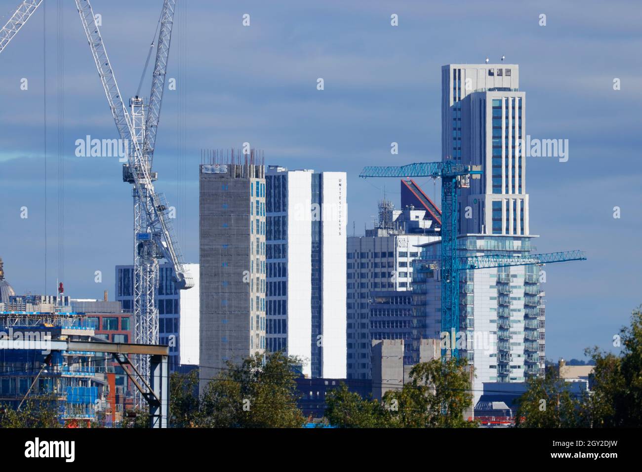 Arena quarter buildings in Leeds City Centre which are student