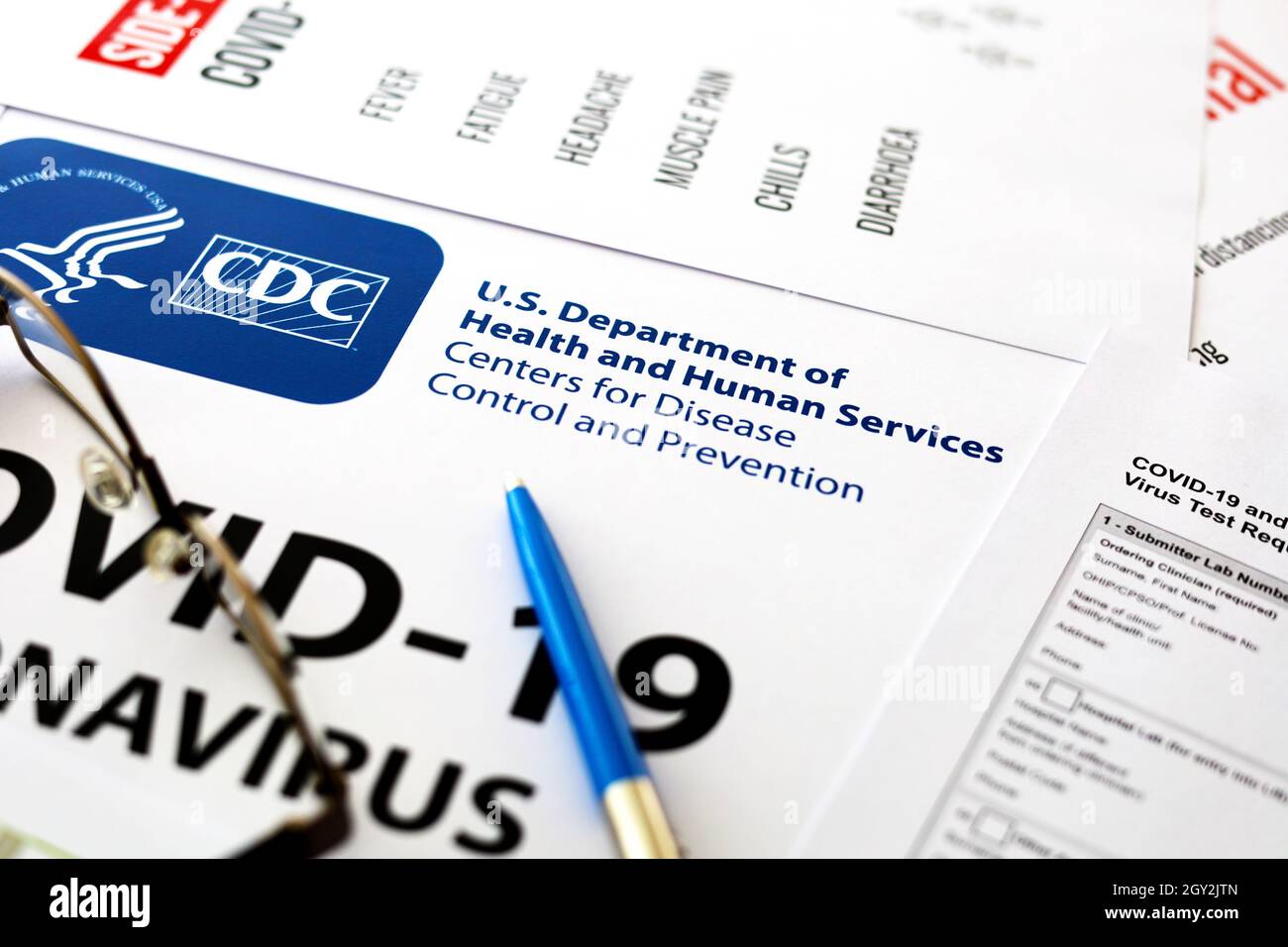 CDC Coronavirus Department of Health and Human Service Stock Photo