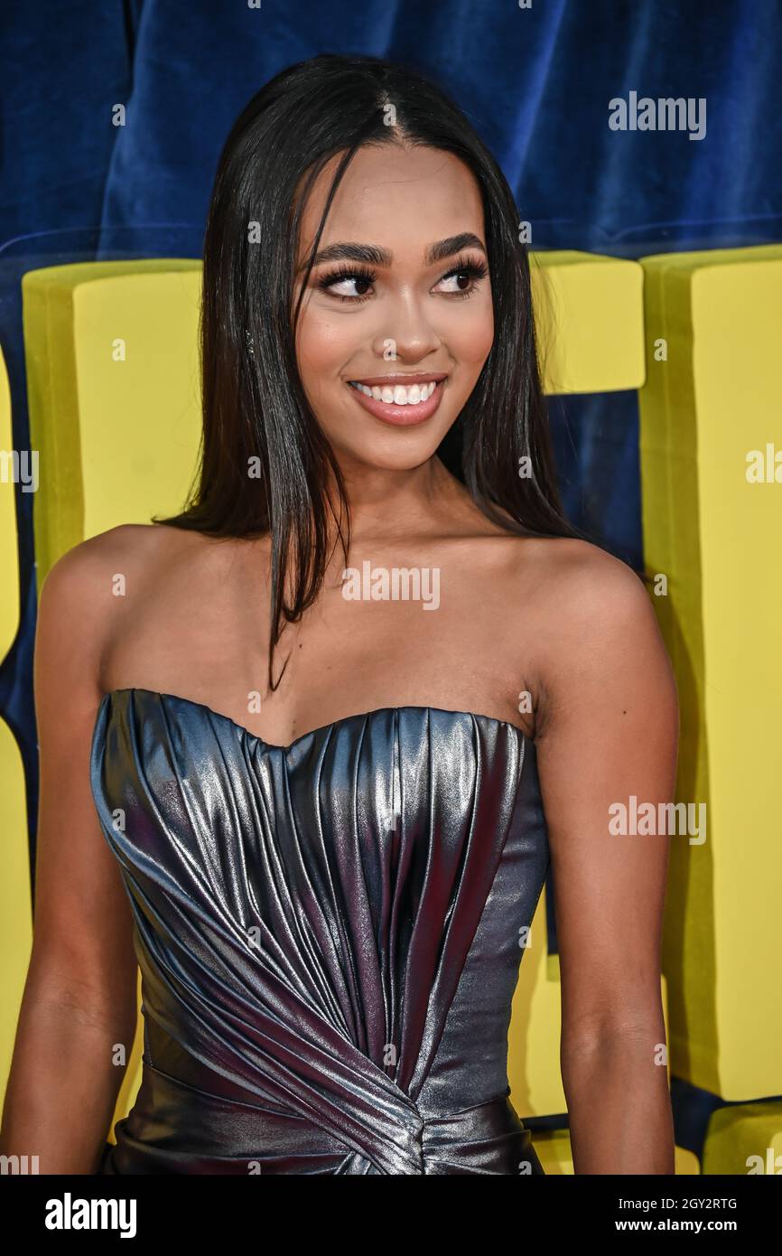 London, UK. 06th Oct, 2021. Zaria Simone attended 'The Harder They Fall' Opening Night Gala - 65th BFI London Film Festival, Southbank Centre, London, UK. 6 October 2021. Credit: Picture Capital/Alamy Live News Stock Photo
