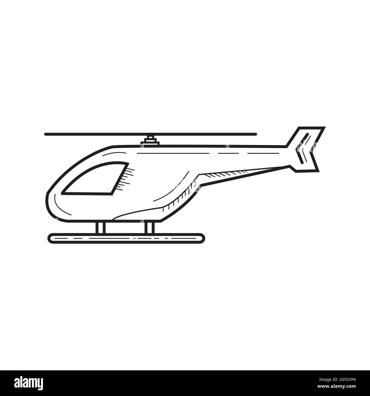 the helicopter vector illustration with white background Stock Vector