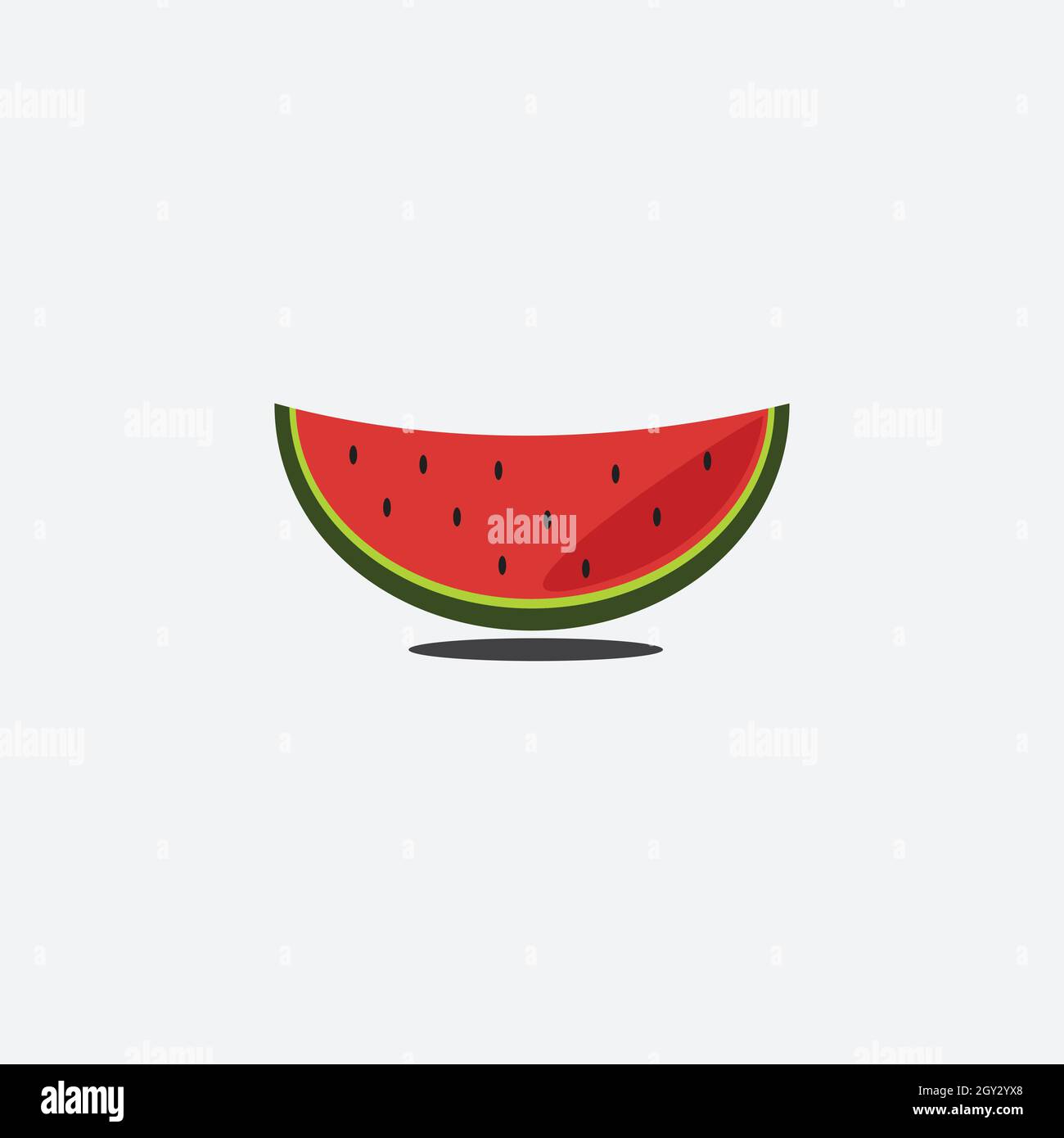 the Watermelon vector illustration with white background Stock Vector