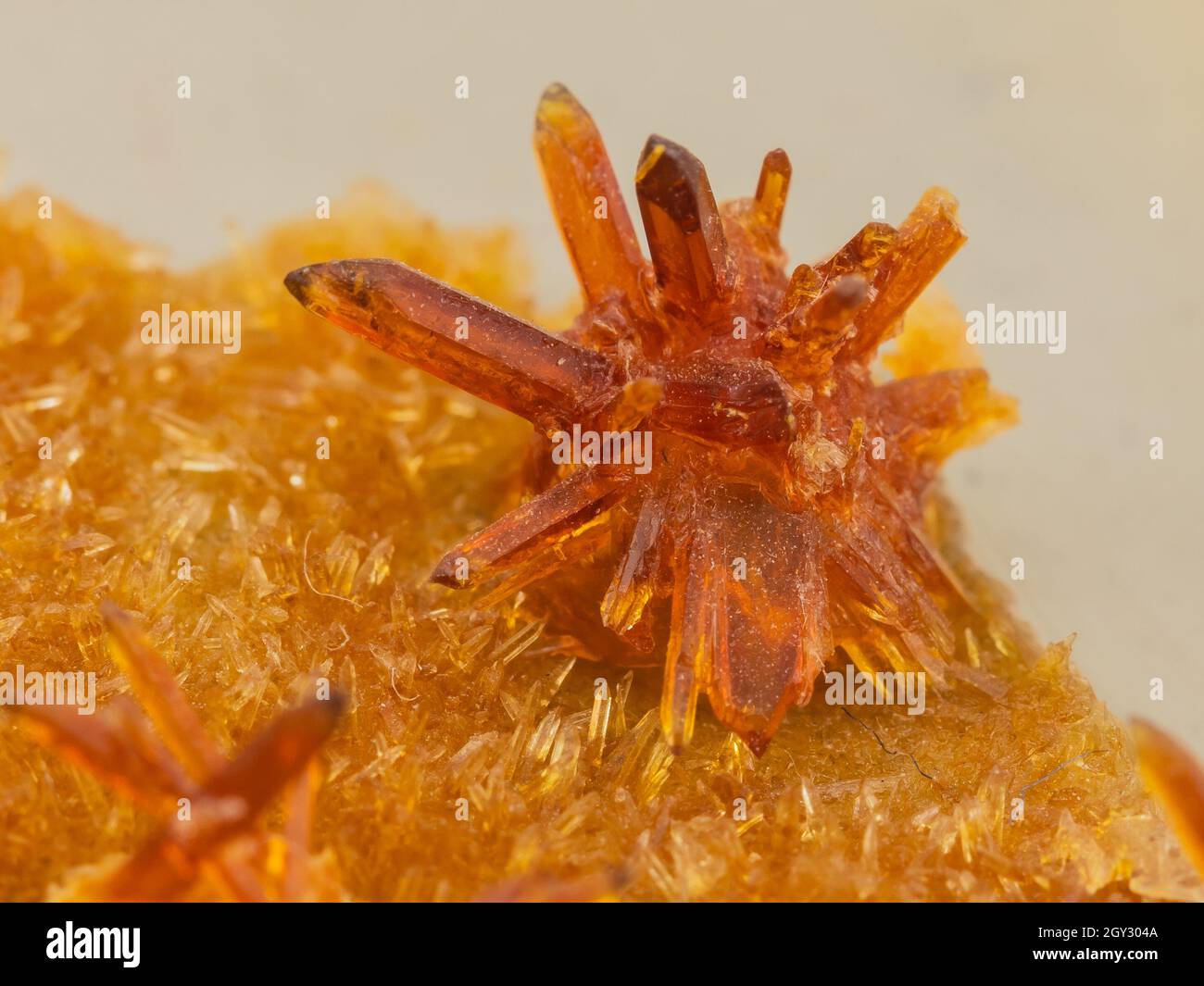 crocoite australian mineral sample Stock Photo - Alamy
