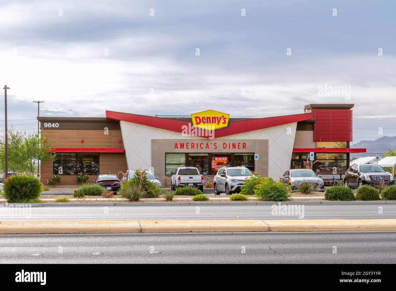 Las Vegas, NV, USA – June 7, 2021: Exterior view of Denny's