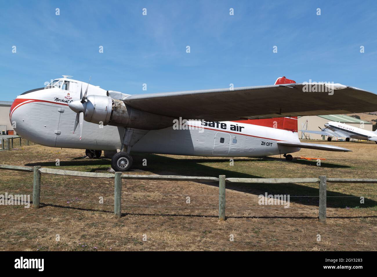 Safe Air Bristol 170 Freighter Cargo Plane at Omaka Airfield near