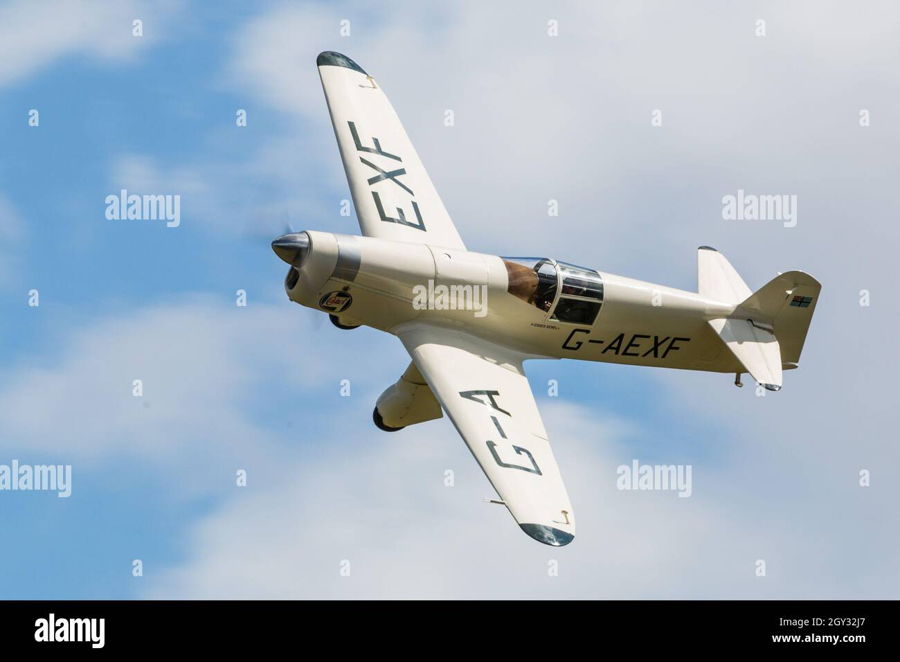 Percival Mew Gull at Shuttleworth Old Warden Airshow Stock Photo