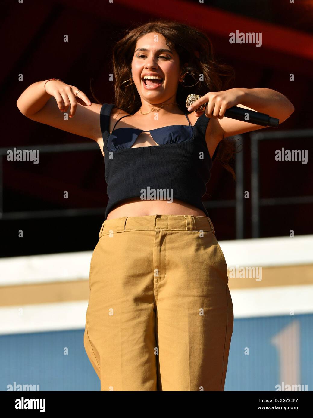 Alessia Cara performs at 2021 Global Citizen Live: New York on September 25, 2021 at Central Park in New York City. Stock Photo