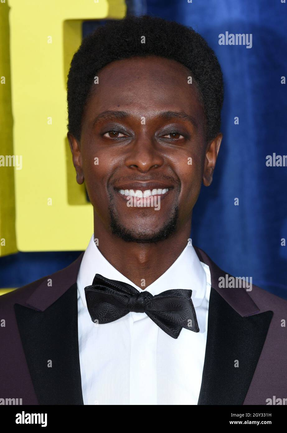 London, UK. October 6th, 2021, London, UK Edi Gathegi arriving at The Harder They Fall World Premiere, the opening night film of the BFI London Film Festival, held at The Royal Festival Hall. Credit: Doug Peters/EMPICS/Alamy Live News Stock Photo