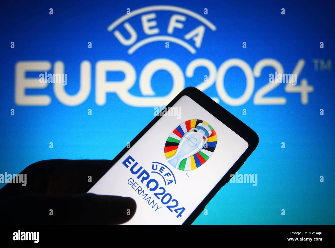 In this photo illustration, UEFA Euro 2025 (2025 UEFA European Football