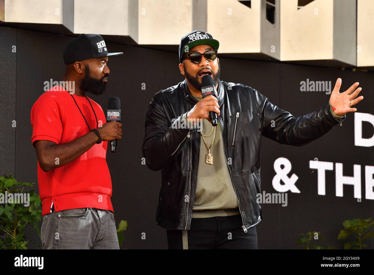 Desus Nice and The Kid Mero perform at 2021 Global Citizen Live: New York on September 25, 2021 at Central Park in New York City. Stock Photo