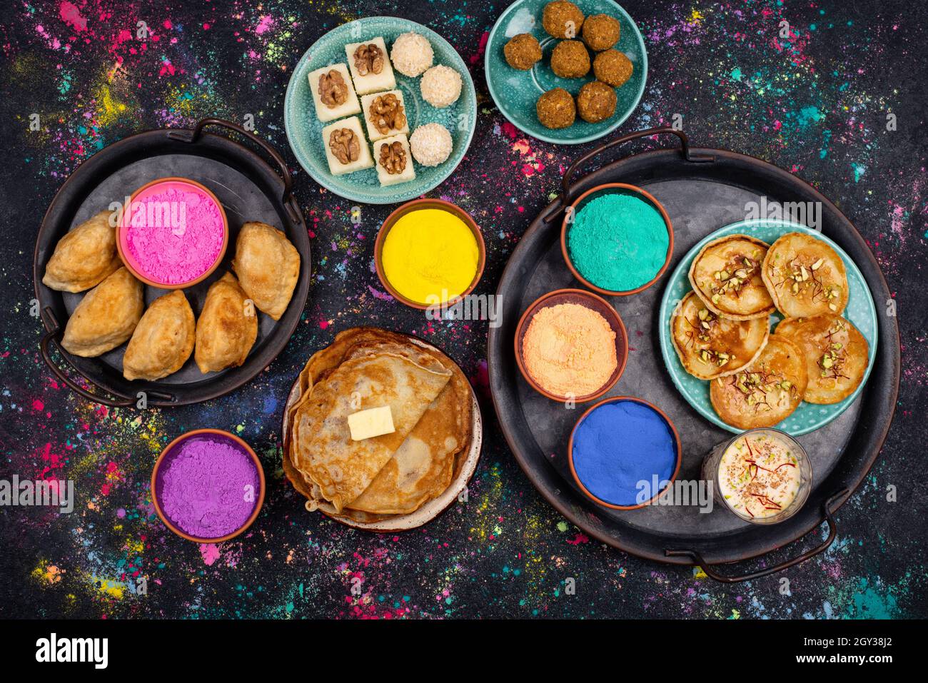 Traditional Indian Holi Festival Food Stock Photo Alamy