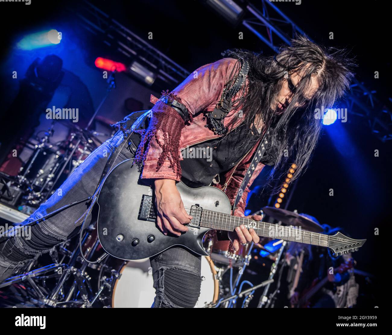 Crashdïet (Guitarist Martin Sweet) live in concert at Birmingham The Mill, 08 December 2019 Stock Photo