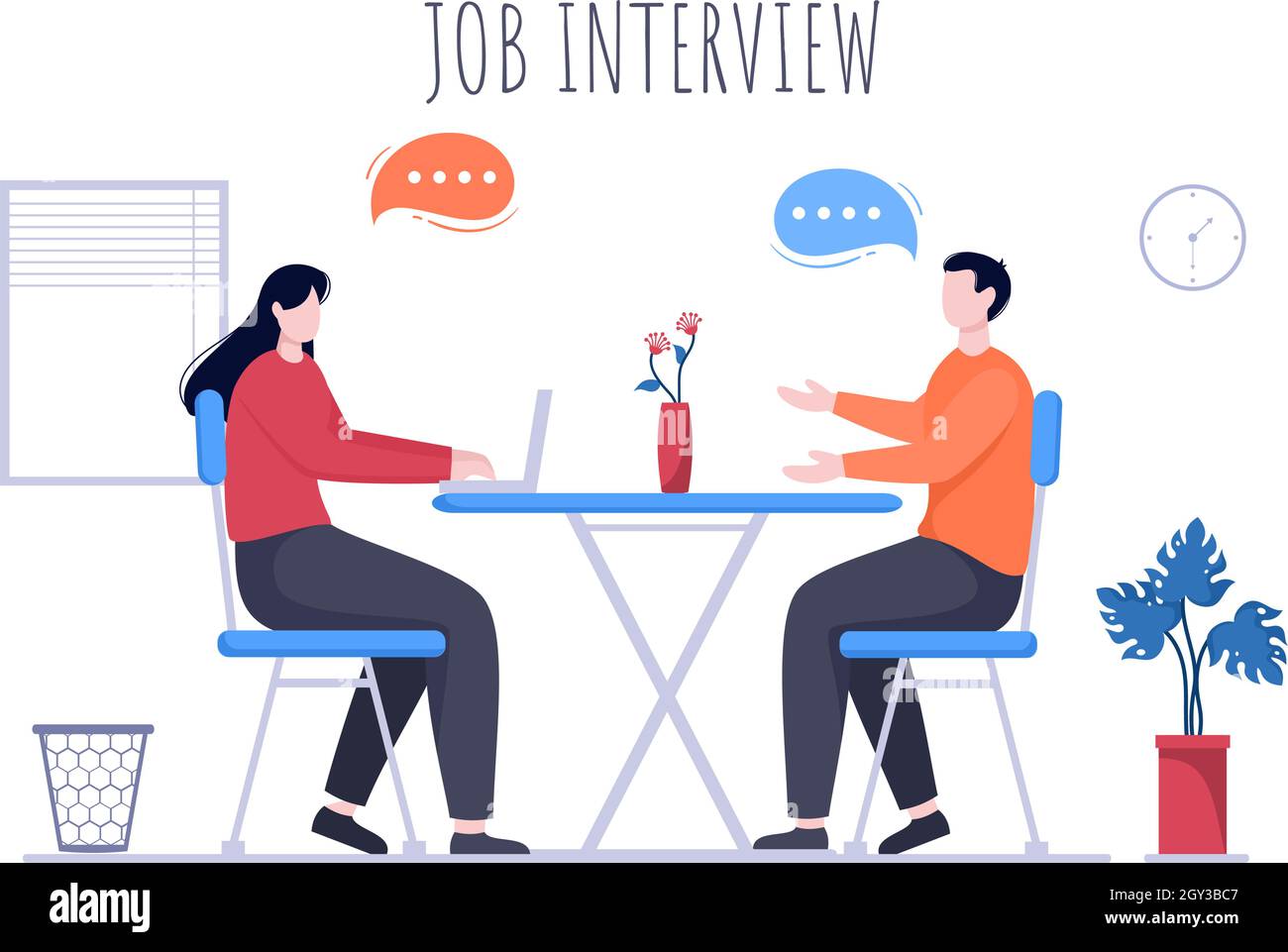 Job Interview Meeting, Candidate and HR Manager. Idea of Employment and Hiring, Business Man or