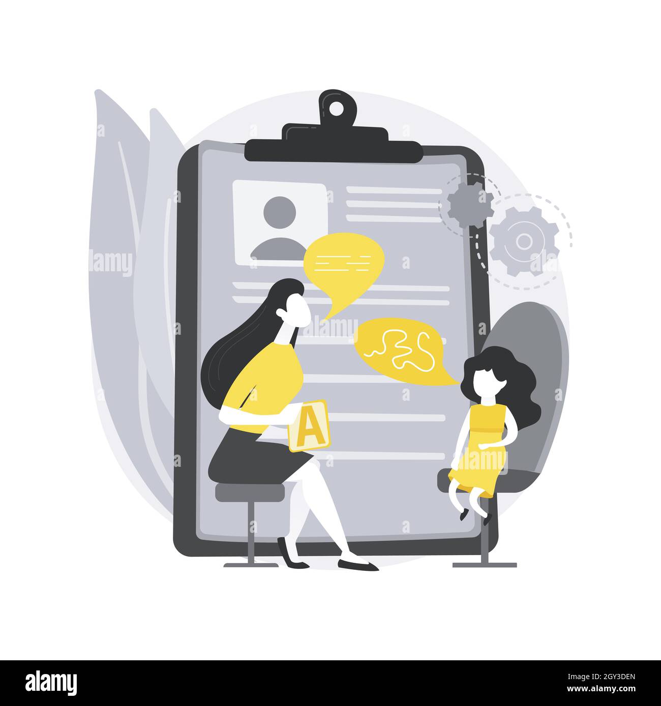 Speech therapy abstract concept vector illustration Stock Vector Image