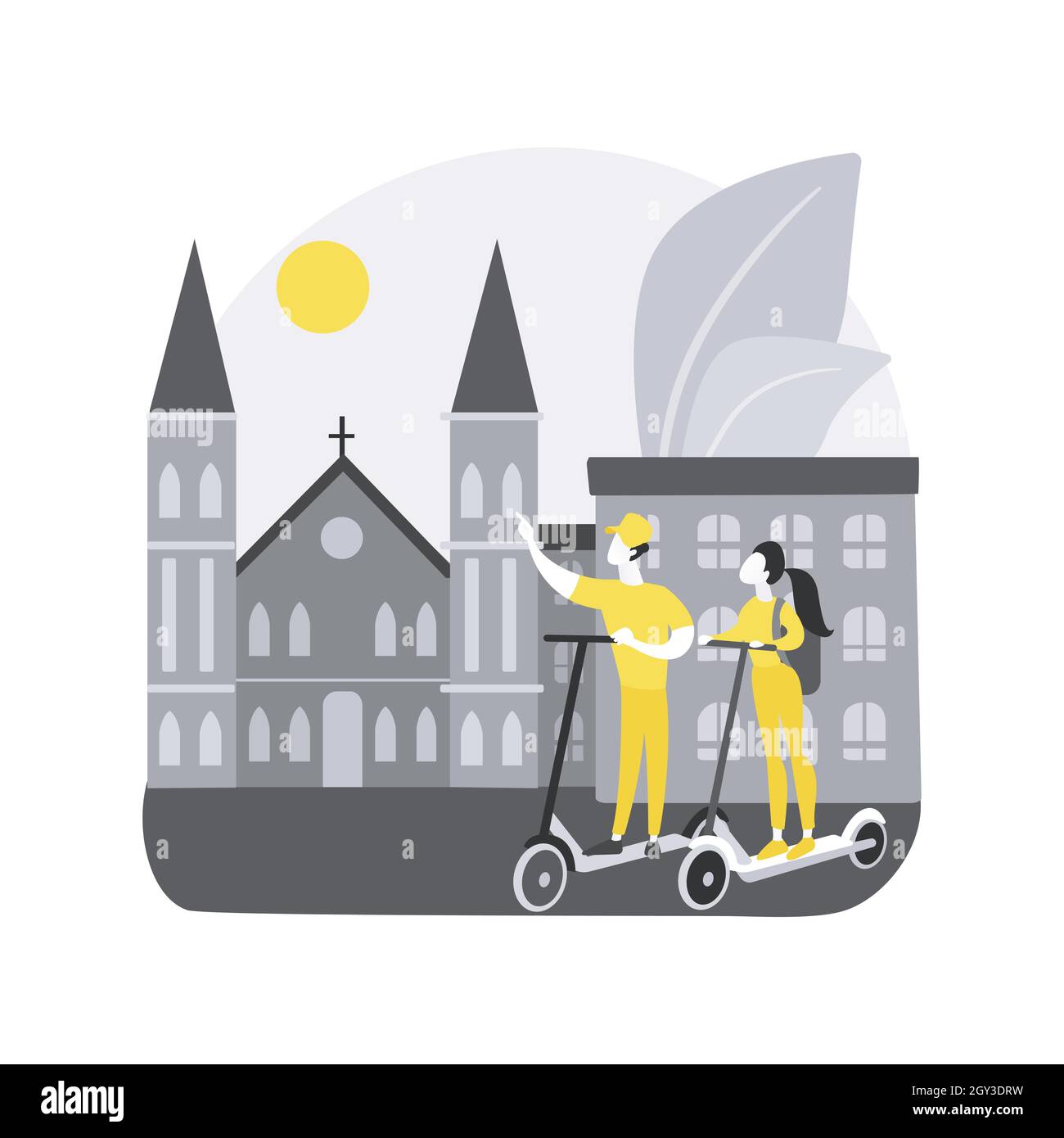 City tour abstract concept vector illustration. Stock Vector