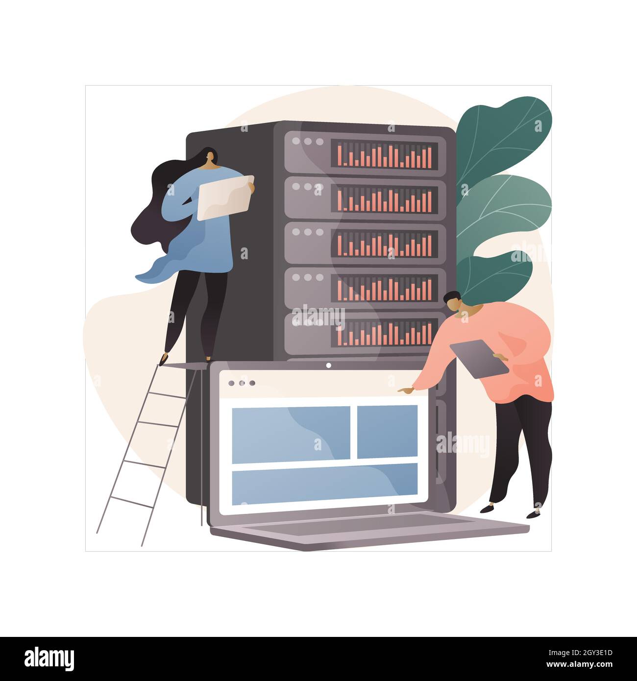 Data center abstract concept vector illustration Stock Vector Image ...