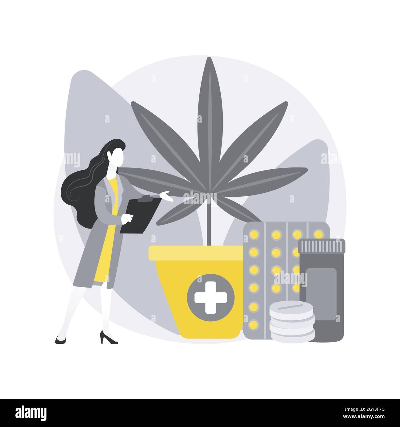 Medical marijuana abstract concept vector illustration. Stock Vector
