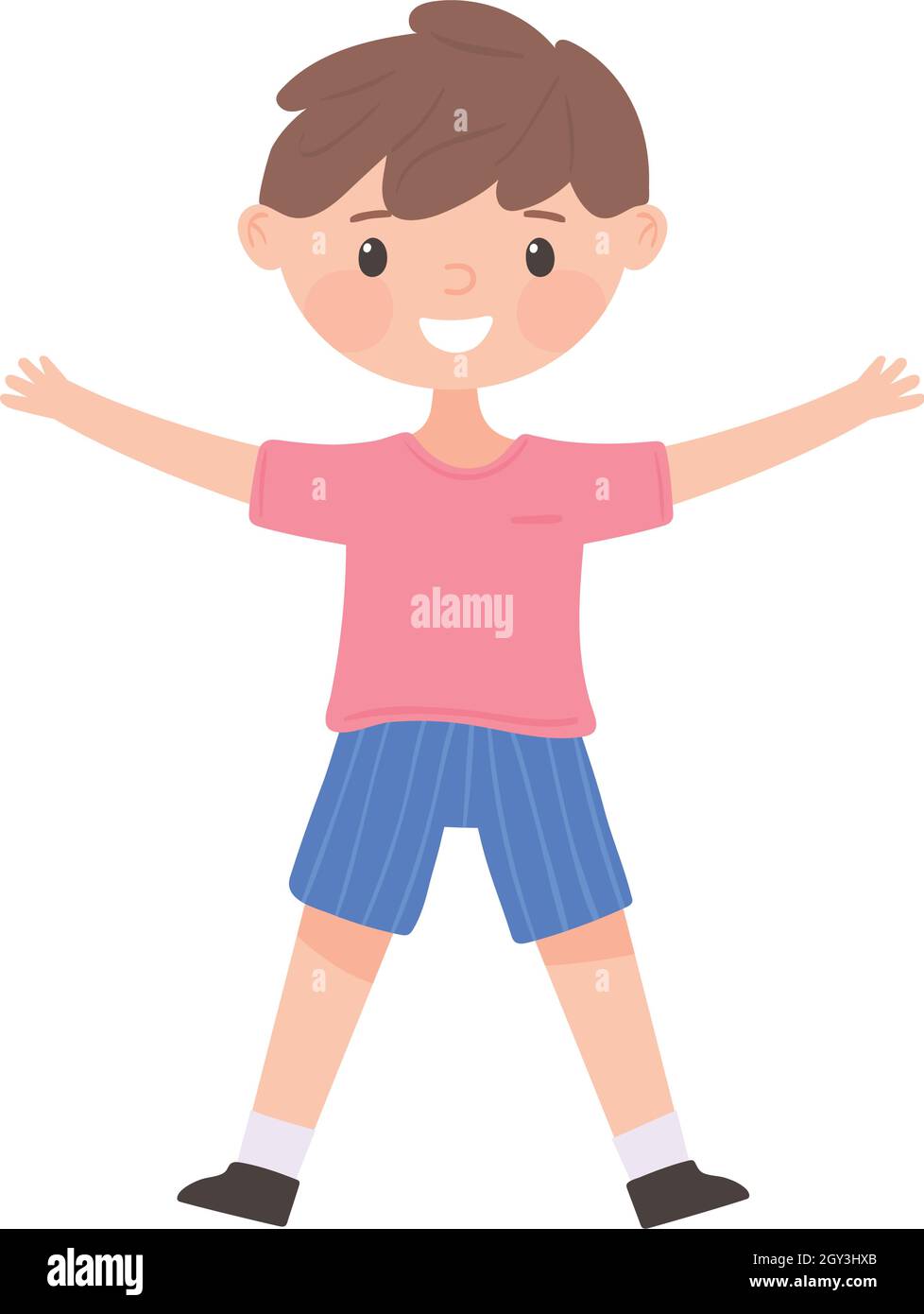 happy cute boy Stock Vector Image & Art - Alamy