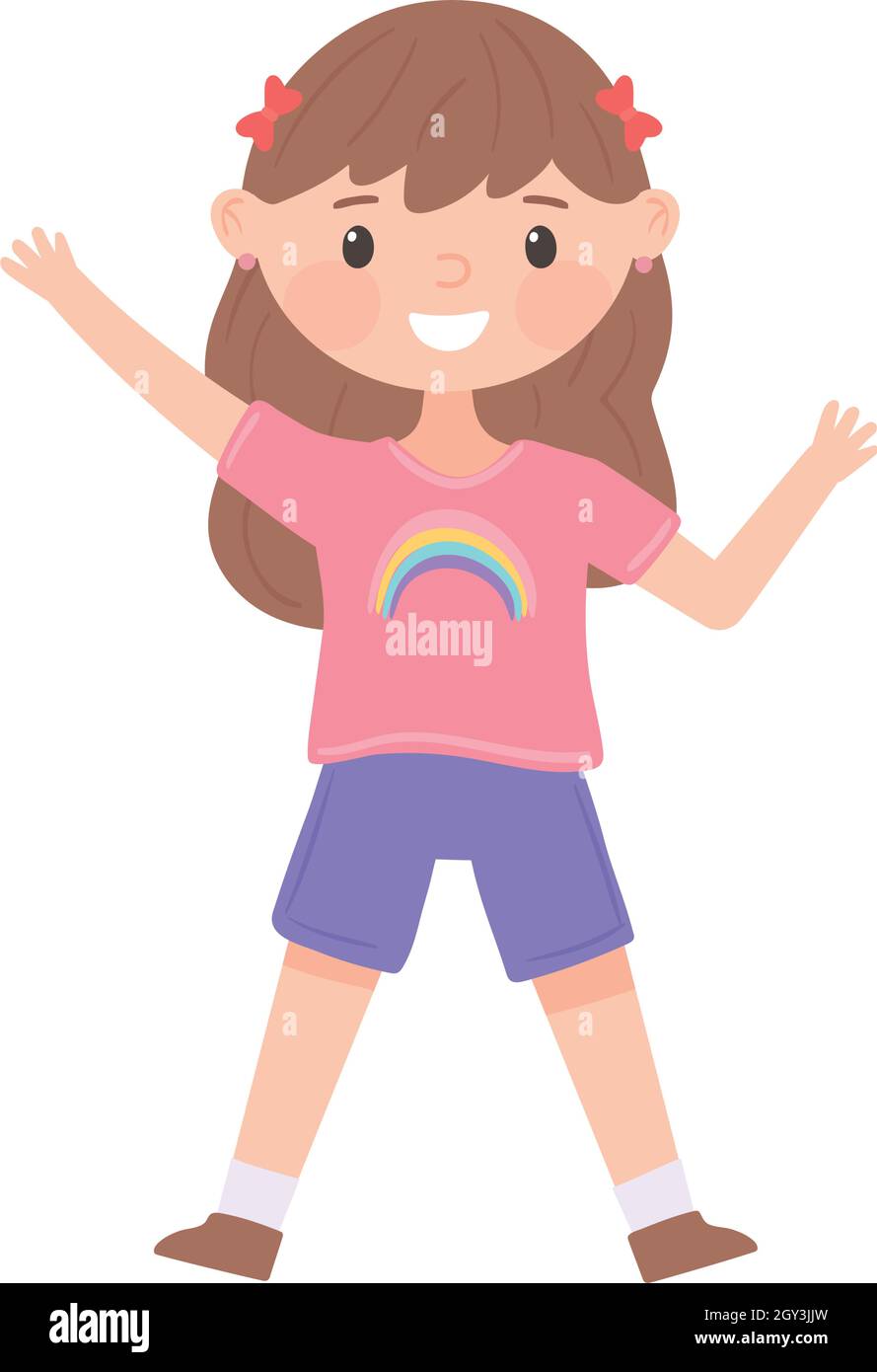cute little girl Stock Vector Image & Art - Alamy