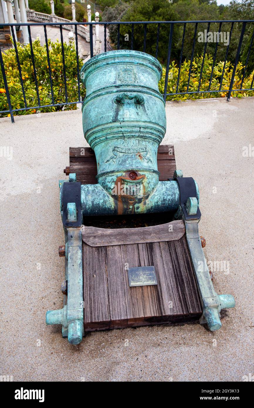 Historic cannon appropriated from Morro Castle in 1889 Stock Photo