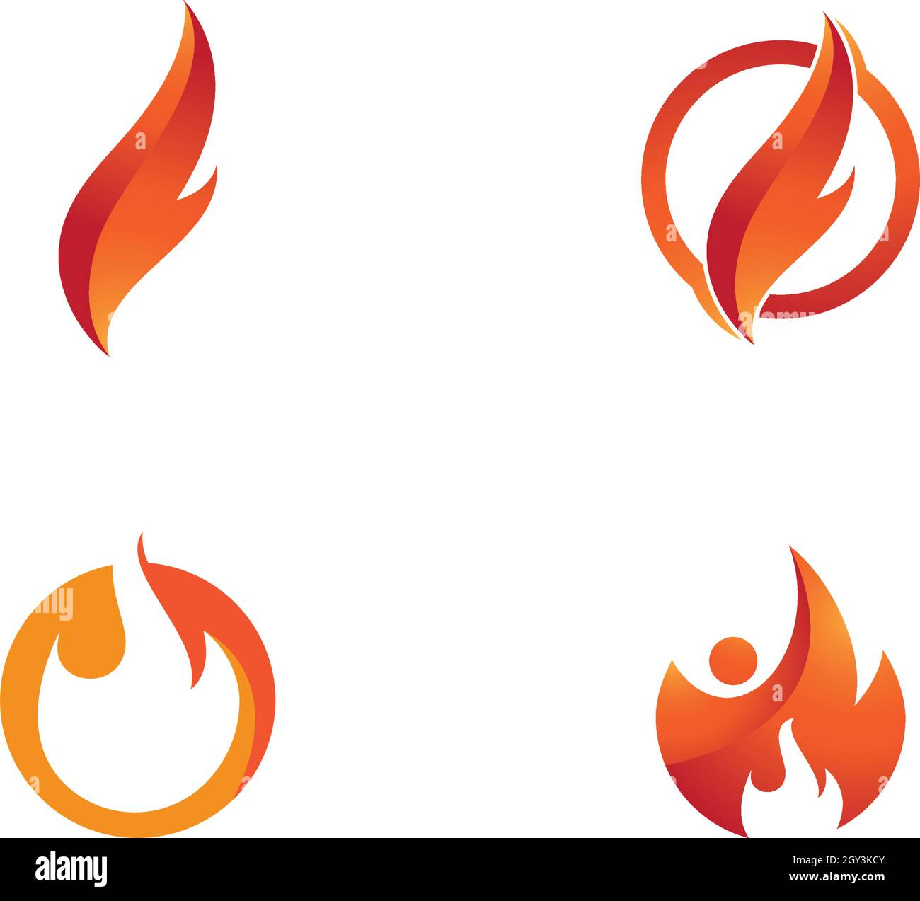 Fire flame Logo Template vector icon Oil, gas and energy logo concept ...