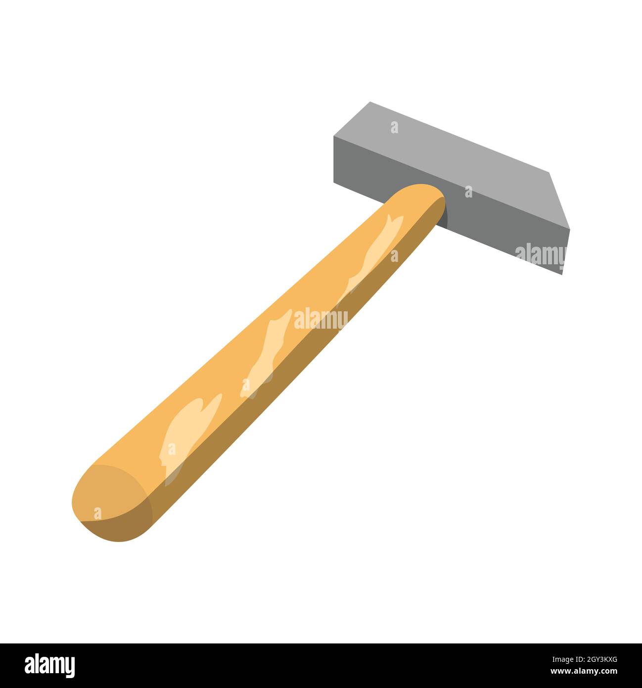 Hammers are usually used for nailing, fixing an object, forging metal, and destroying an object vector illustrations Stock Vector