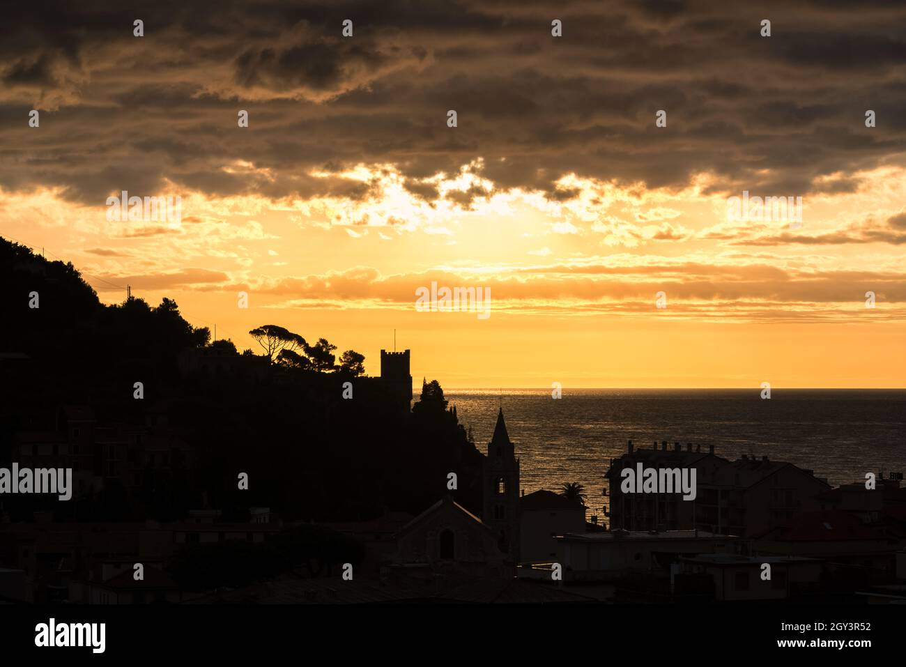 Evening at Finale Ligure, Italy Stock Photo