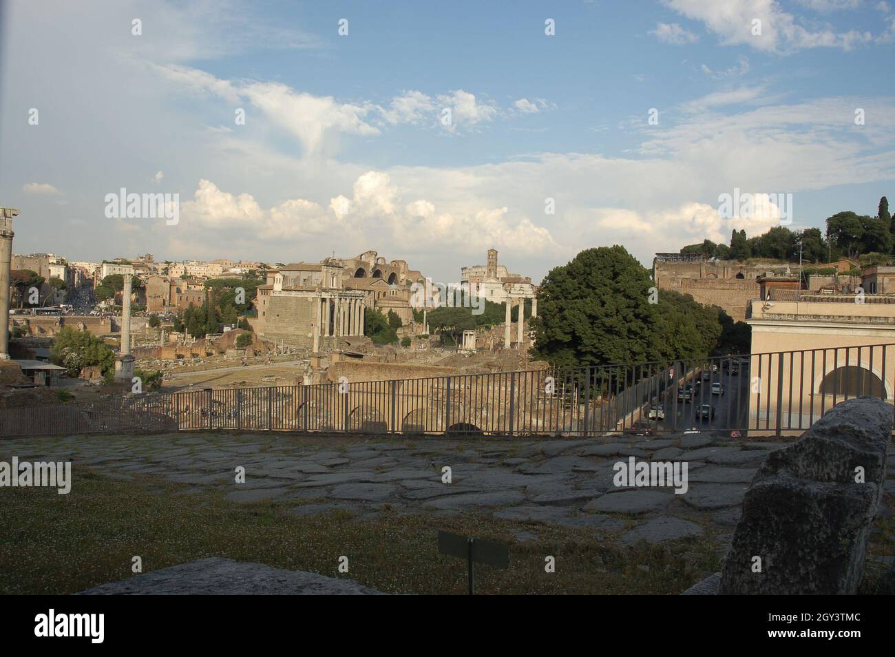 forum romanum overview rome italy Stock Photo