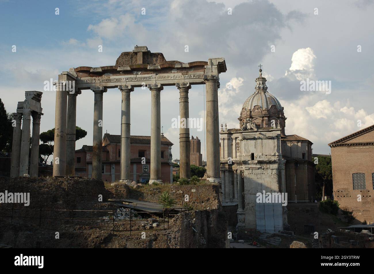 Forum Romanum rome italy roman empire Stock Photo