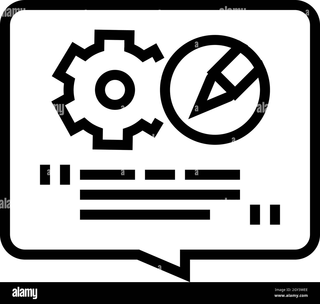 content create line icon vector illustration Stock Vector Image & Art ...
