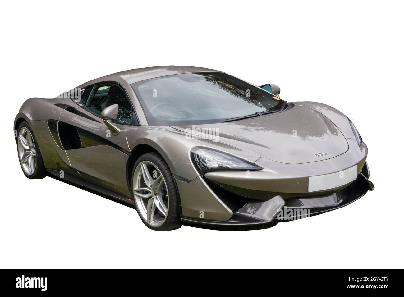 naphill, England - August 29th 2021: Maclaren 570S sports car. It has a top speed of 204 mph Stock Photo
