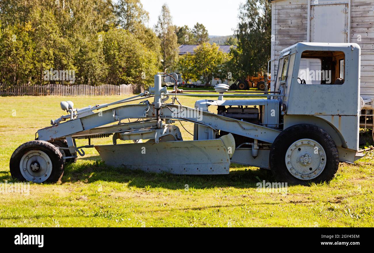 a very old and outdated snow plow Stock Photo Alamy