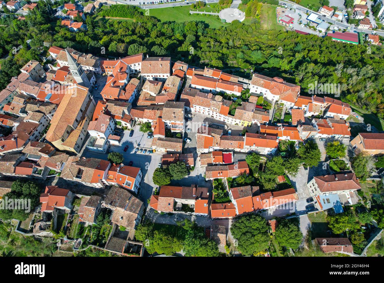 DJI Mavic Air 2S aerial drone photographs of the ancient hill town of  Buzet, Istria, Croatia Stock Photo - Alamy