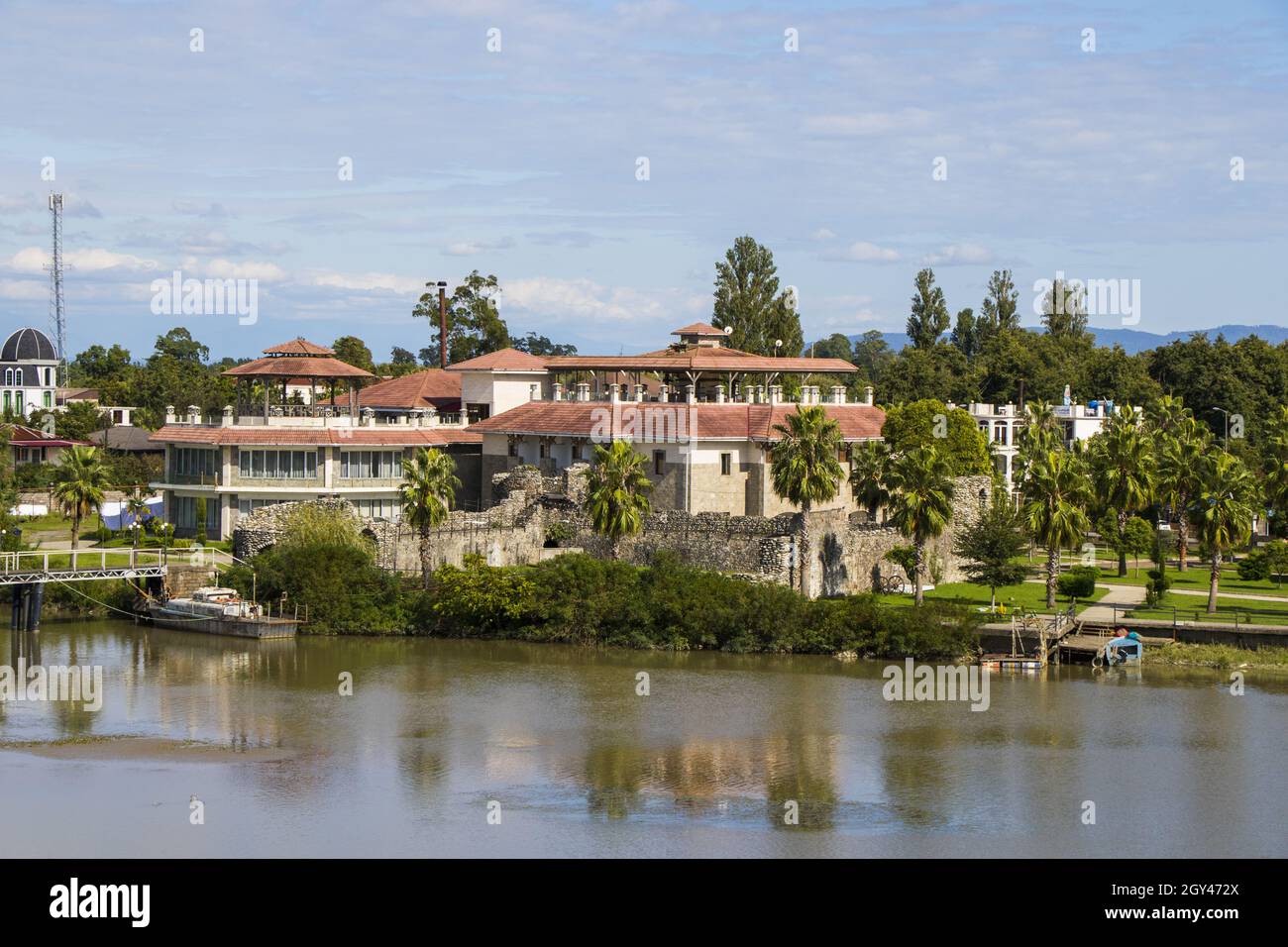 Anaklia resort, hotels and buildings, water and sun Stock Photo