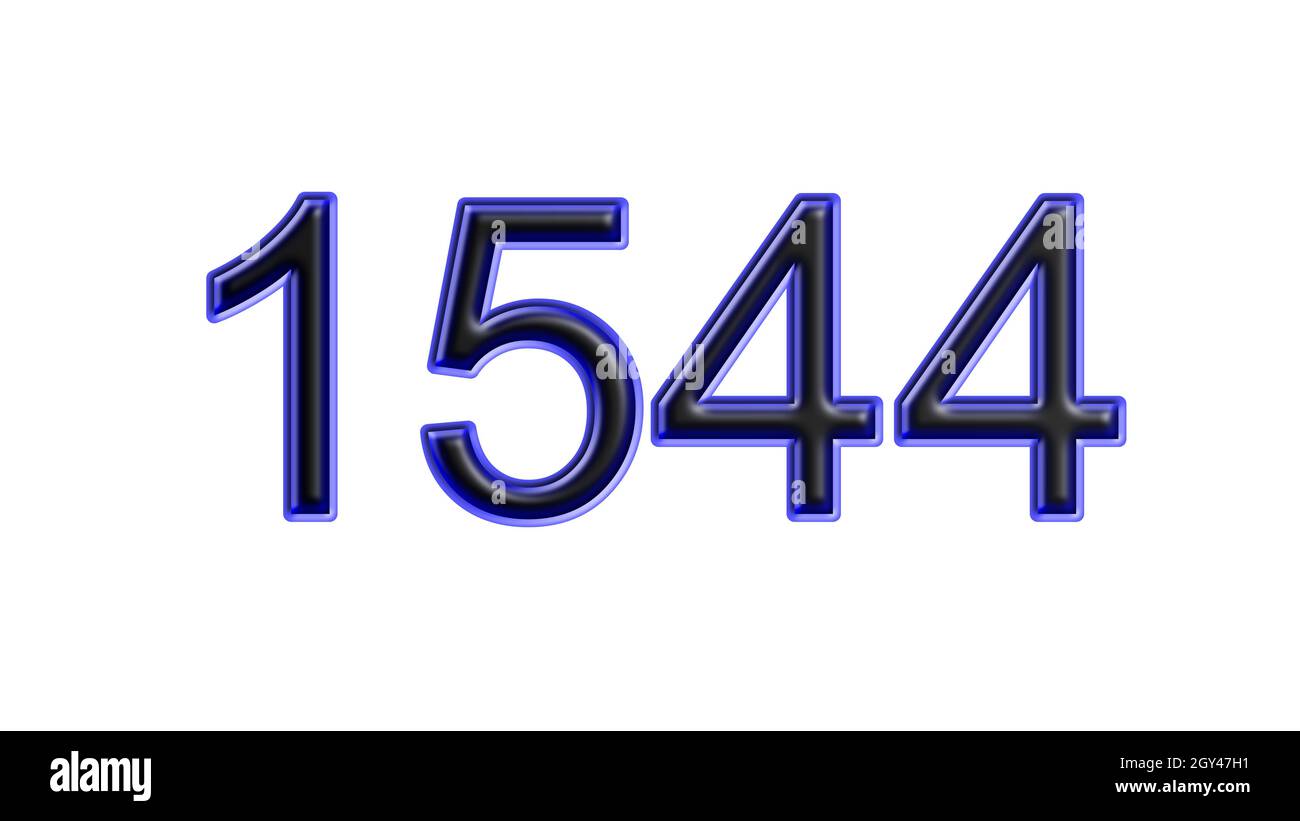 blue 1544 number 3d effect white background Stock Photo Alamy