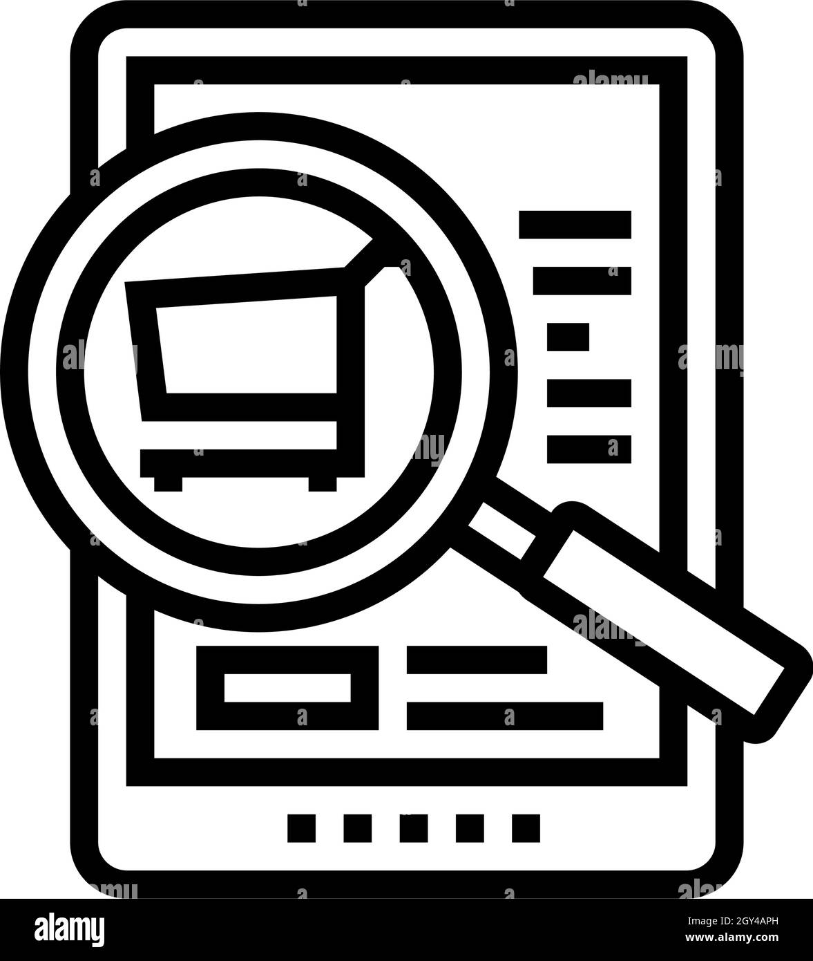 product research line icon vector illustration Stock Vector Image & Art ...