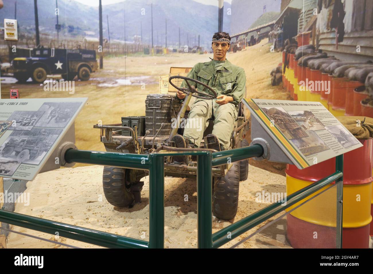 An M274 Mechanical Mule, used during the Vietnam war. At the US Army Transportation Museum at Fort Eustis, Virginia. Stock Photo