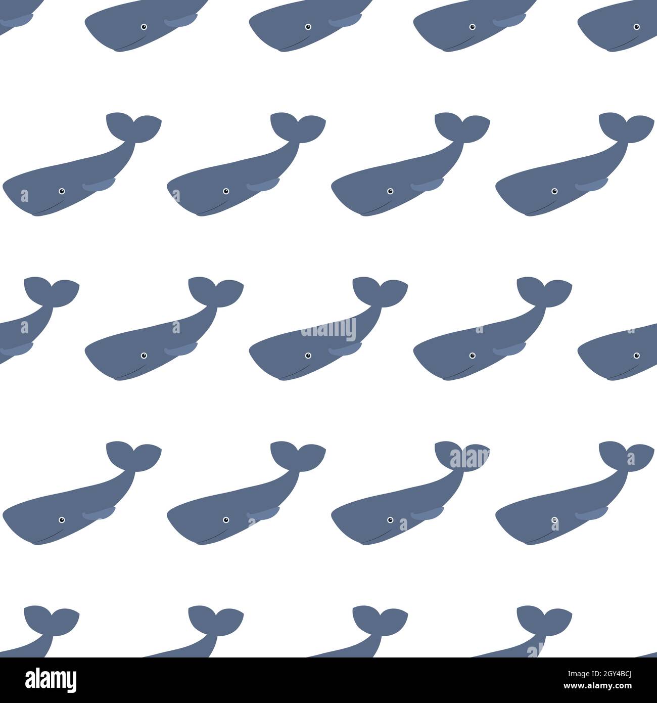 Sea animal seamless pattern with sperm whale. Undersea world habitants  print. Hand drawn underwater life vector illustration. Funny cartoon marine  animals character for kid fabric, textile Stock Vector Image & Art -