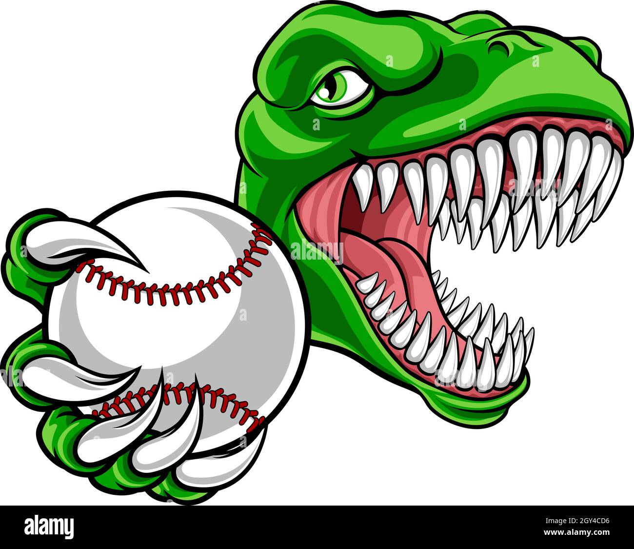Dinosaur Baseball Player Animal Sports Mascot Stock Vector Image & Art