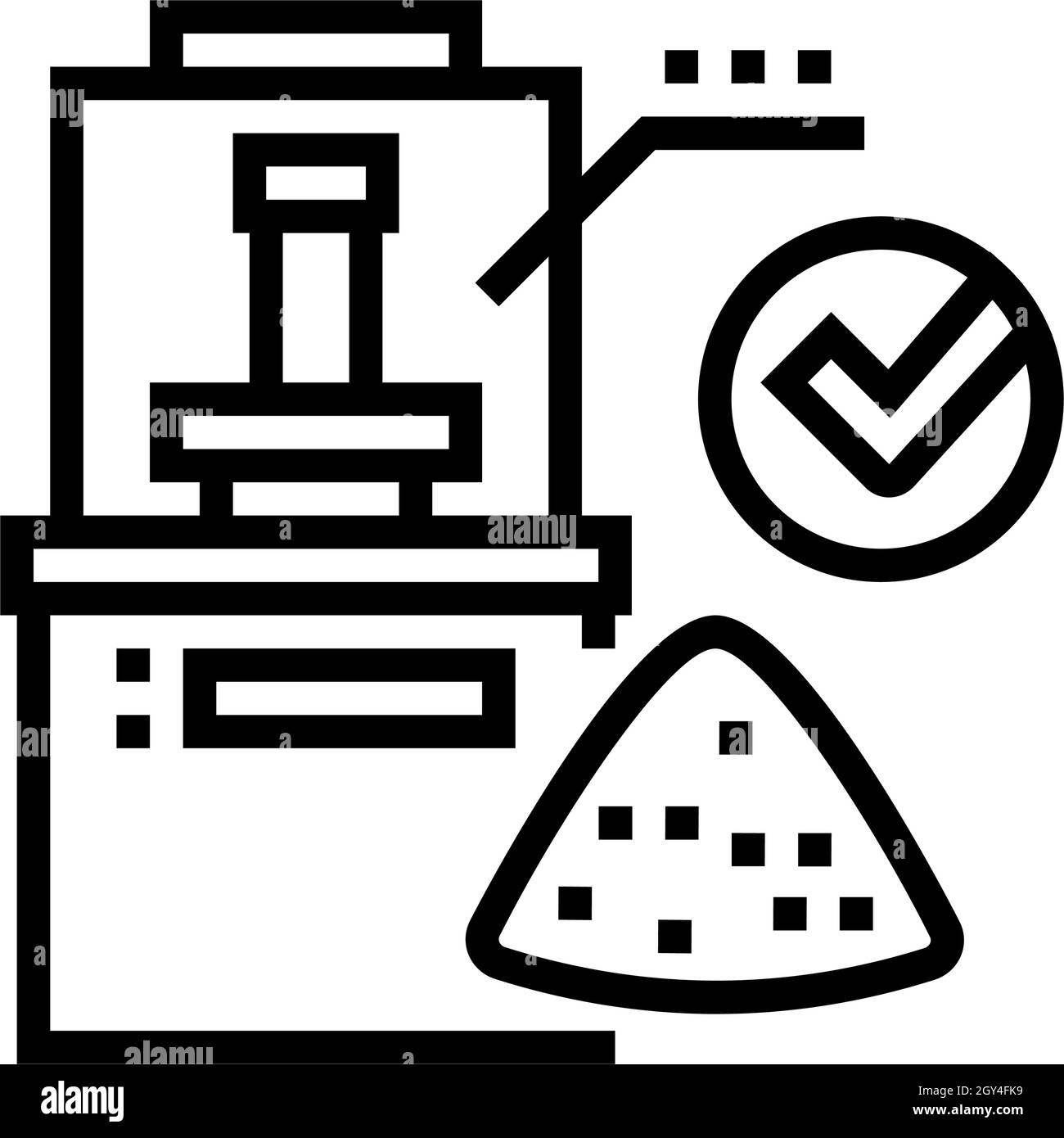 wheat quality assessment line icon vector illustration Stock Vector ...