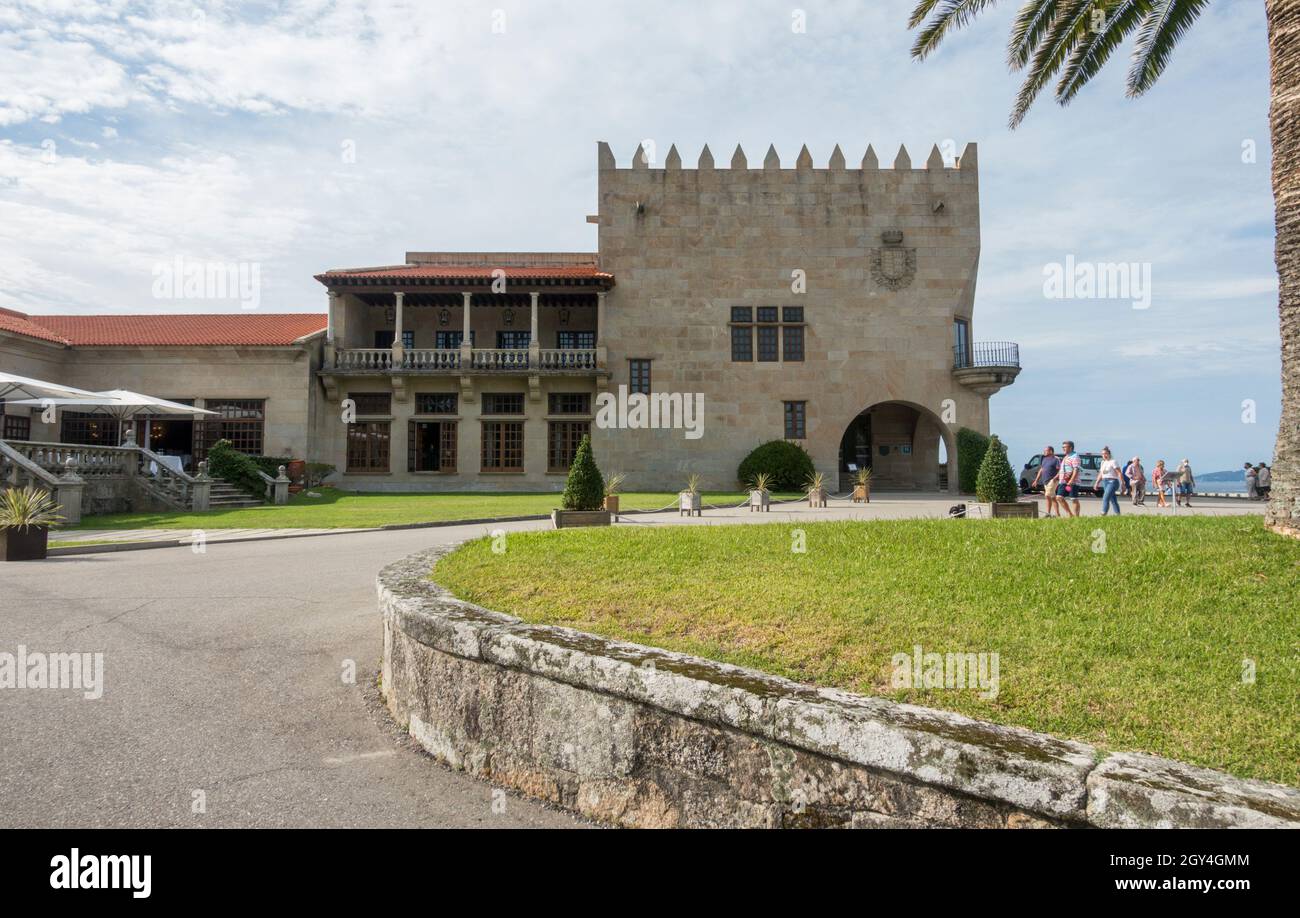 Luxury Parador hotel of Baiona within the Monterreal Castle, Galicia
