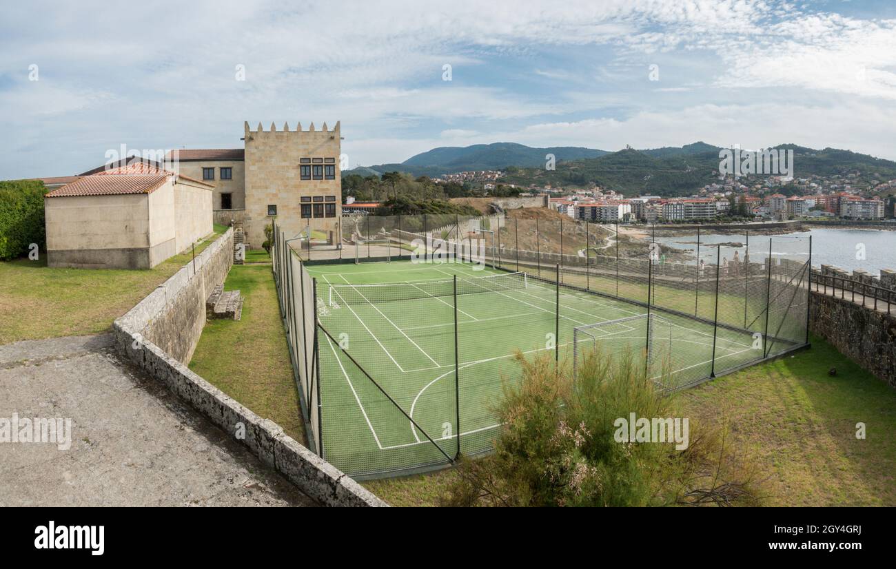 Luxury Parador hotel of Baiona within the Monterreal Castle, Galicia