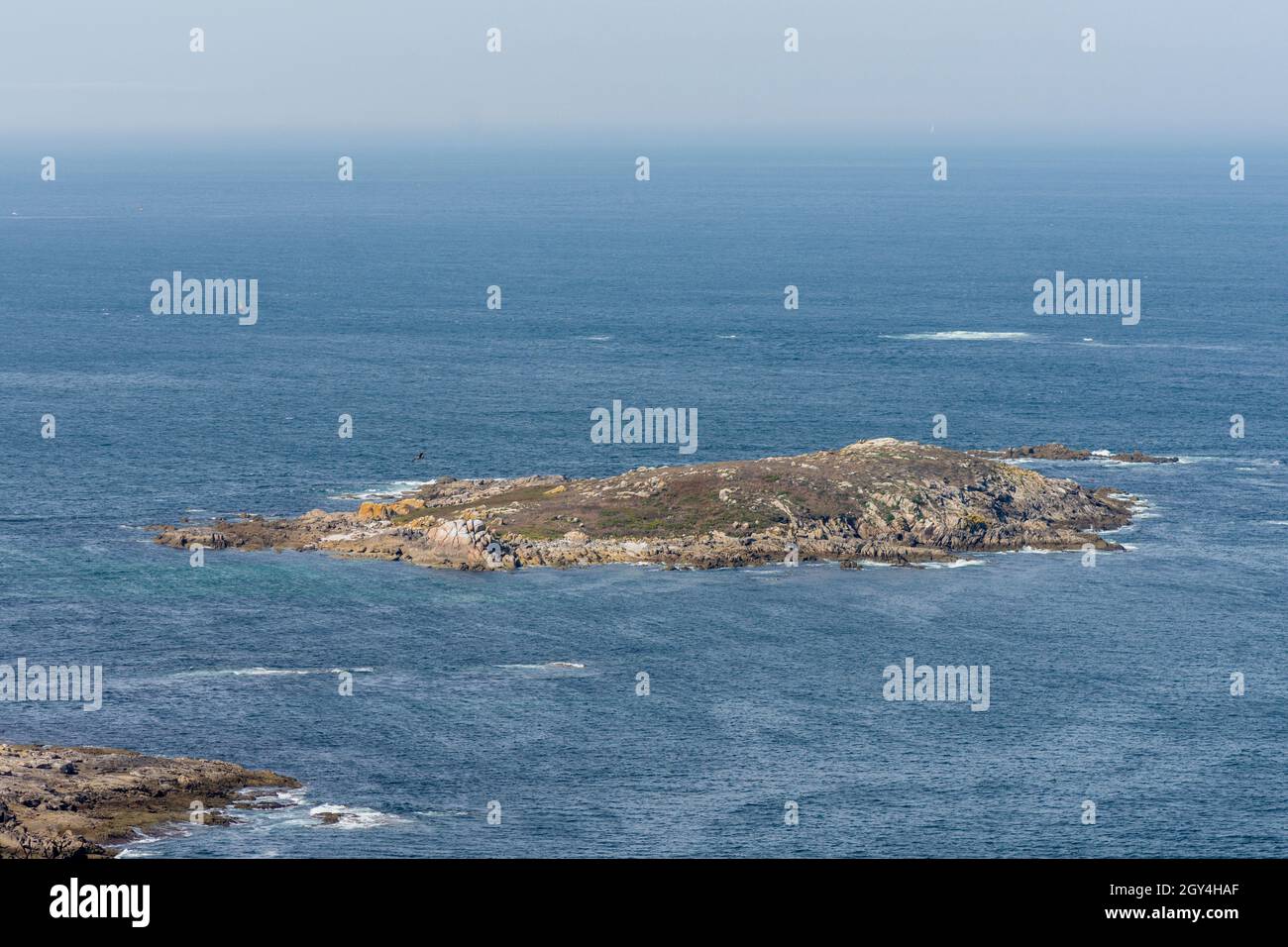 Cíes Islands, three islands forming the Atlantic islands, national park, Ria de Vigo estuary, Galicia, Spain Stock Photo