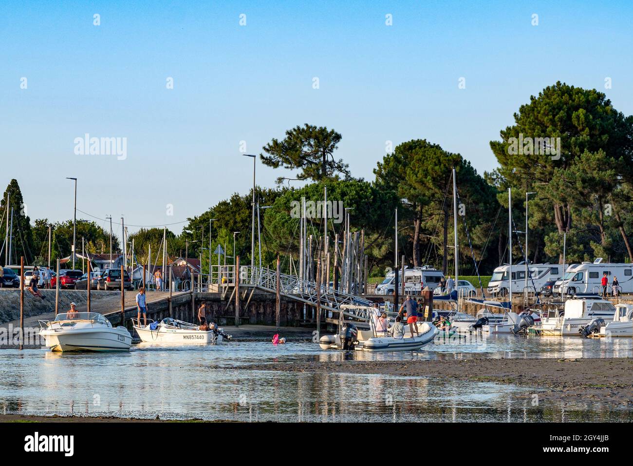The Harbour Of Andernos les Bains At Low Tide Bassin D Arcachon the-harbour-of-andernos-les-bains-at-low-tide-bassin-d-arcachon
